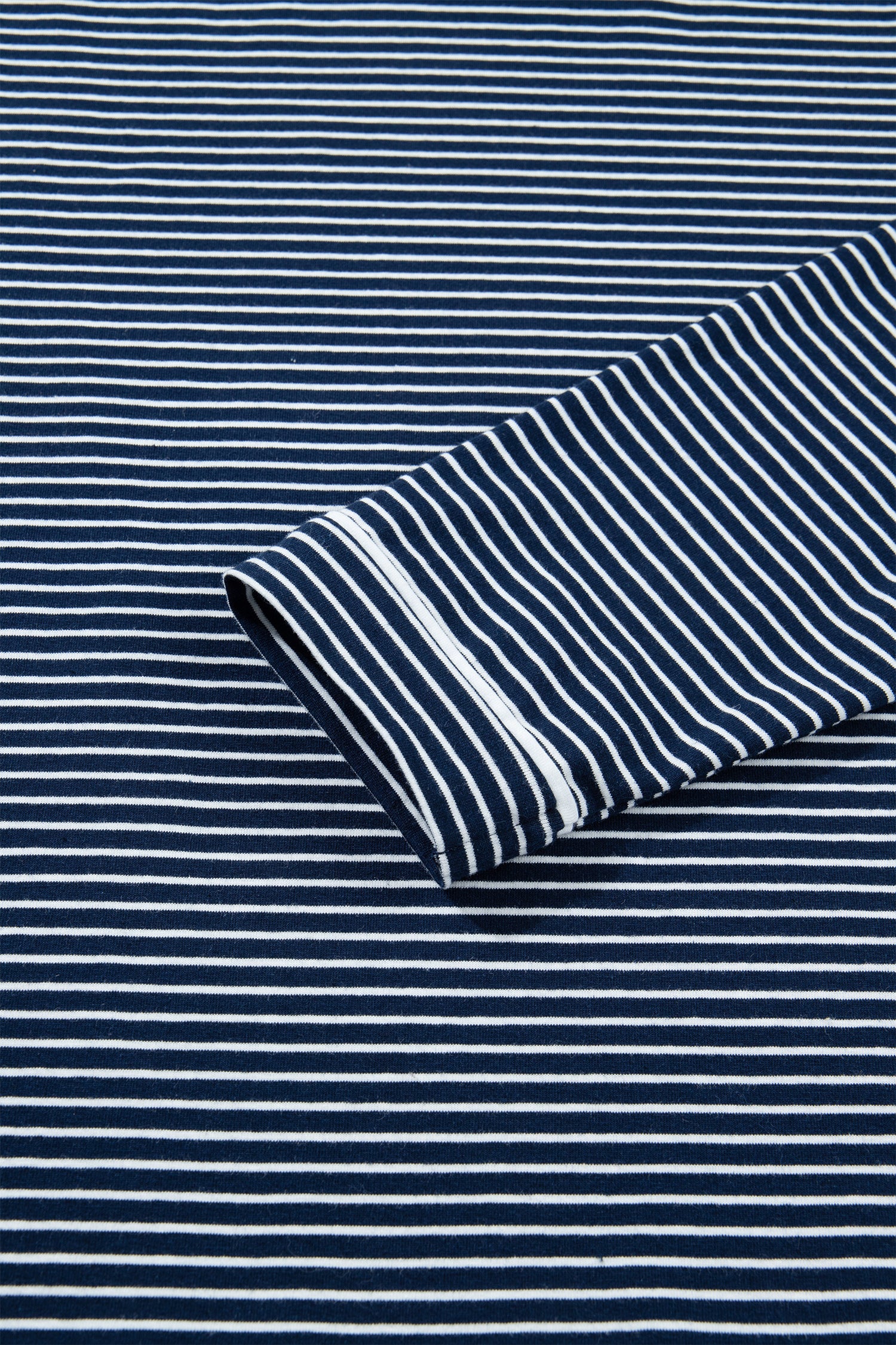 Blue Stripe Drop Shoulder Round Neck Long Sleeve Tee and Buttoned Shorts 2pcs Lounge Set