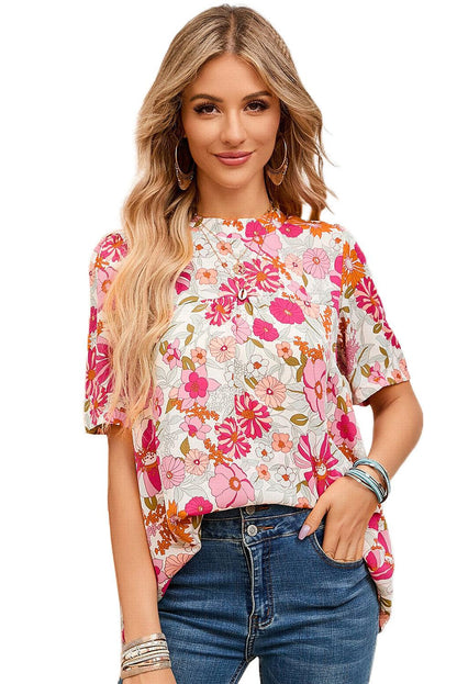 Ruffled Tank Floral Dress - L & M Kee, LLC