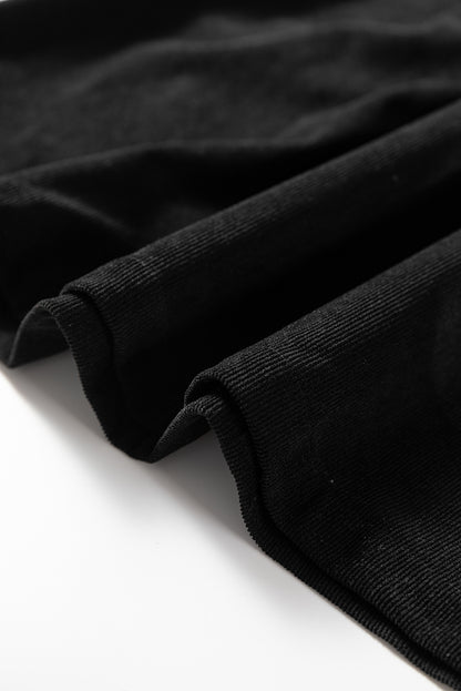 Vineyard Green Corduroy Half Button Collared Long Sleeve Mini Dress