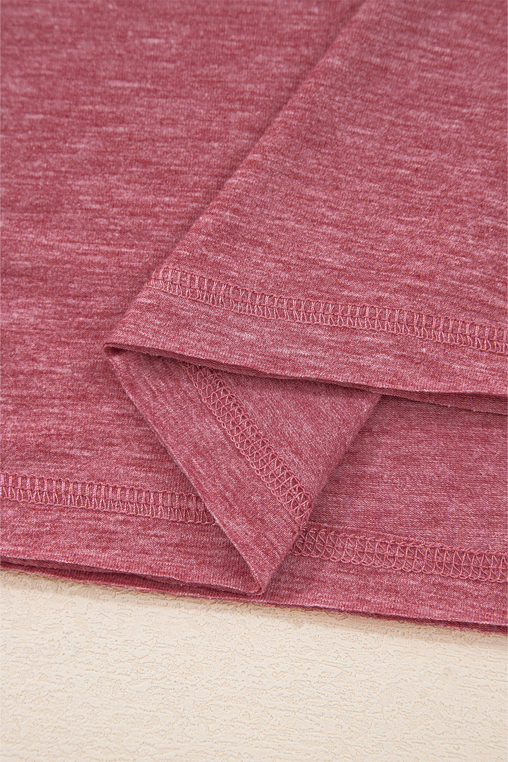 Mineral Red Contrast Print Striped Raglan Long Sleeve Loose Top