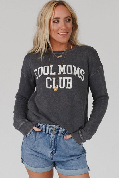 COOL MOMS CLUB Drop Shoulder Sweatshirt - L & M Kee, LLC