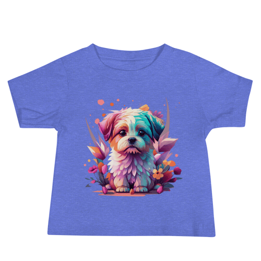 Cute Puppy Baby Jersey Short Sleeve Tee - L & M Kee, LLC