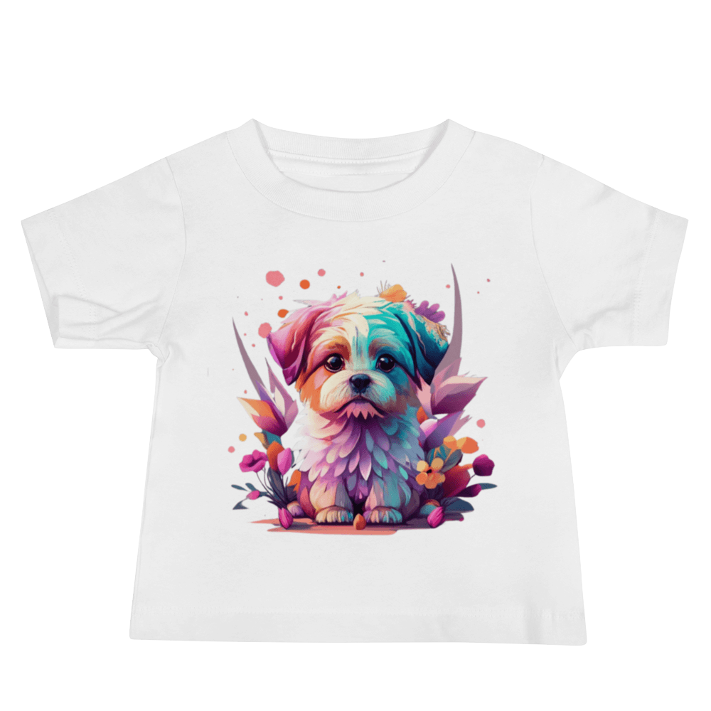 Cute Puppy Baby Jersey Short Sleeve Tee - L & M Kee, LLC