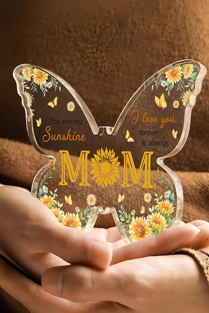 Ginger Mothers Day Butterfly Acrylic Decorative Plaque Gift - L & M Kee, LLC