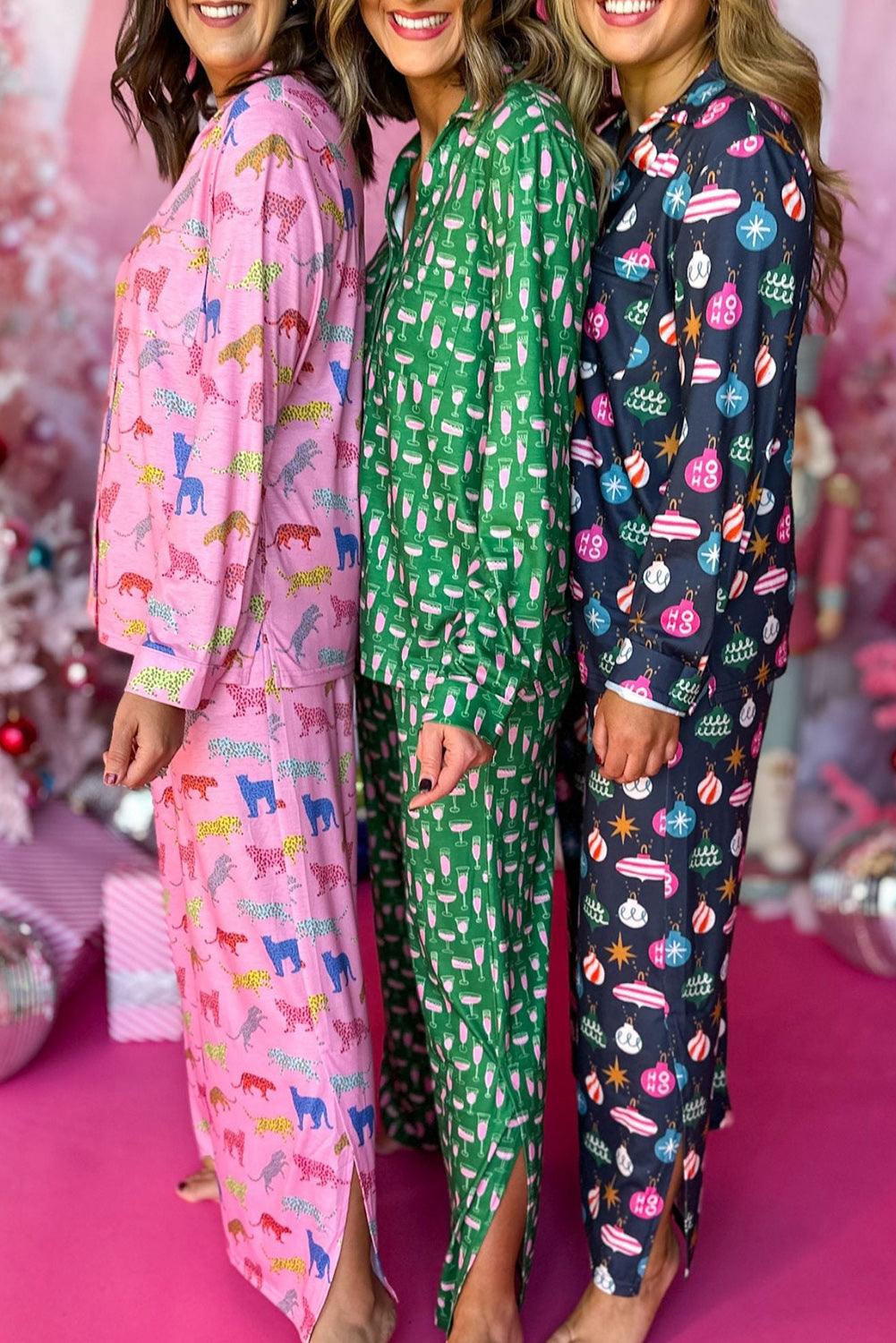 Pink Cheetah Print Shirt and Pants Pajama Set - L & M Kee, LLC