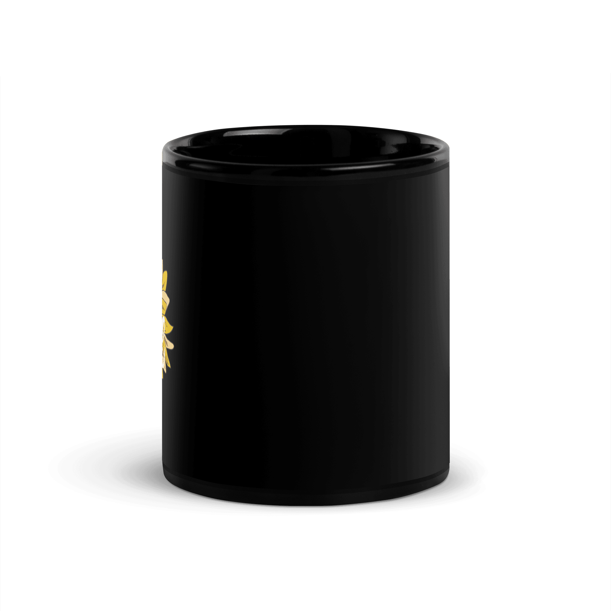 Sunflower Kind Black Glossy Mug - L & M Kee, LLC