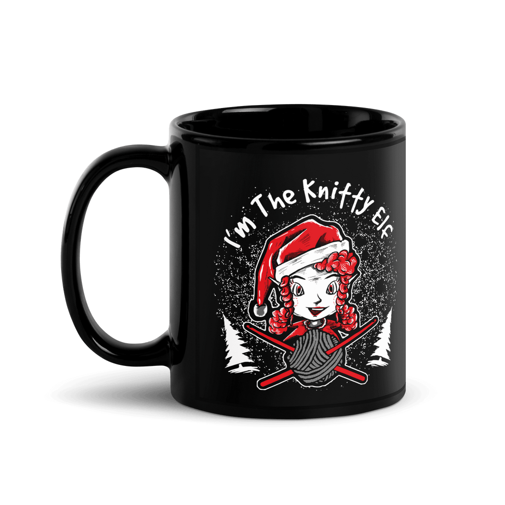 Knitty Elf Glossy Mug - L & M Kee, LLC