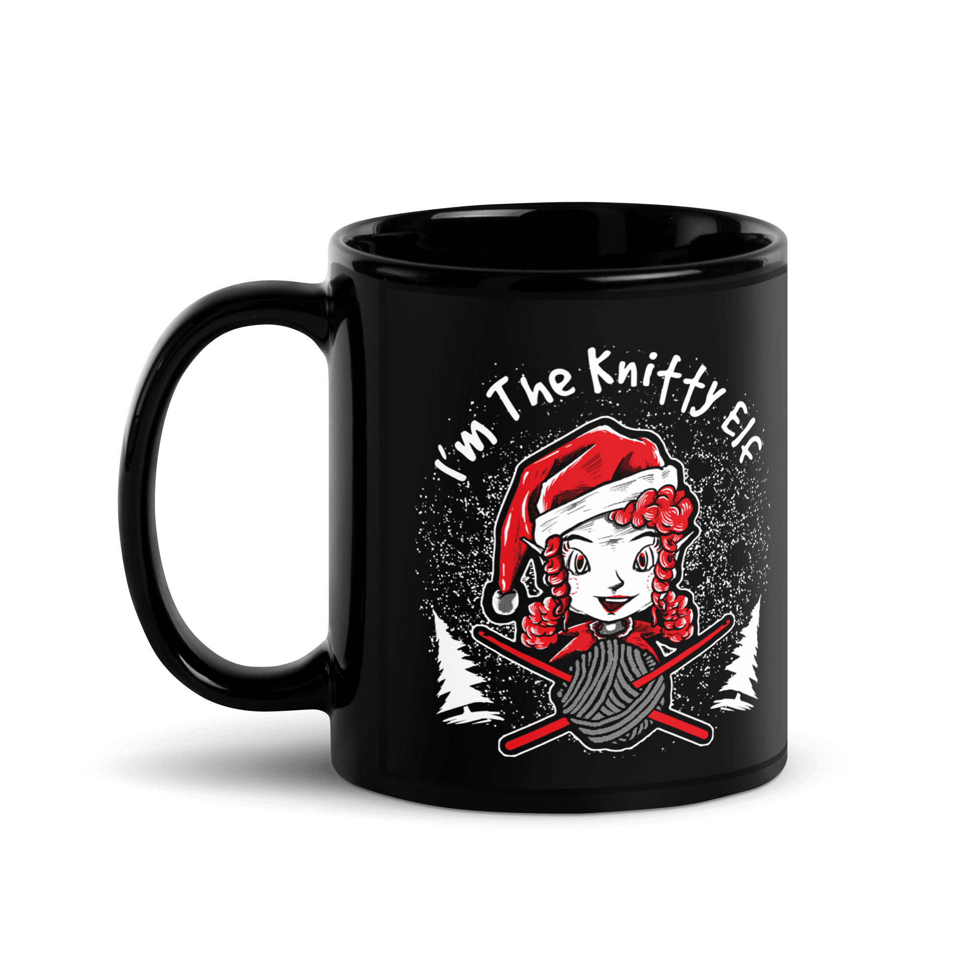 Knitty Elf Glossy Mug - L & M Kee, LLC