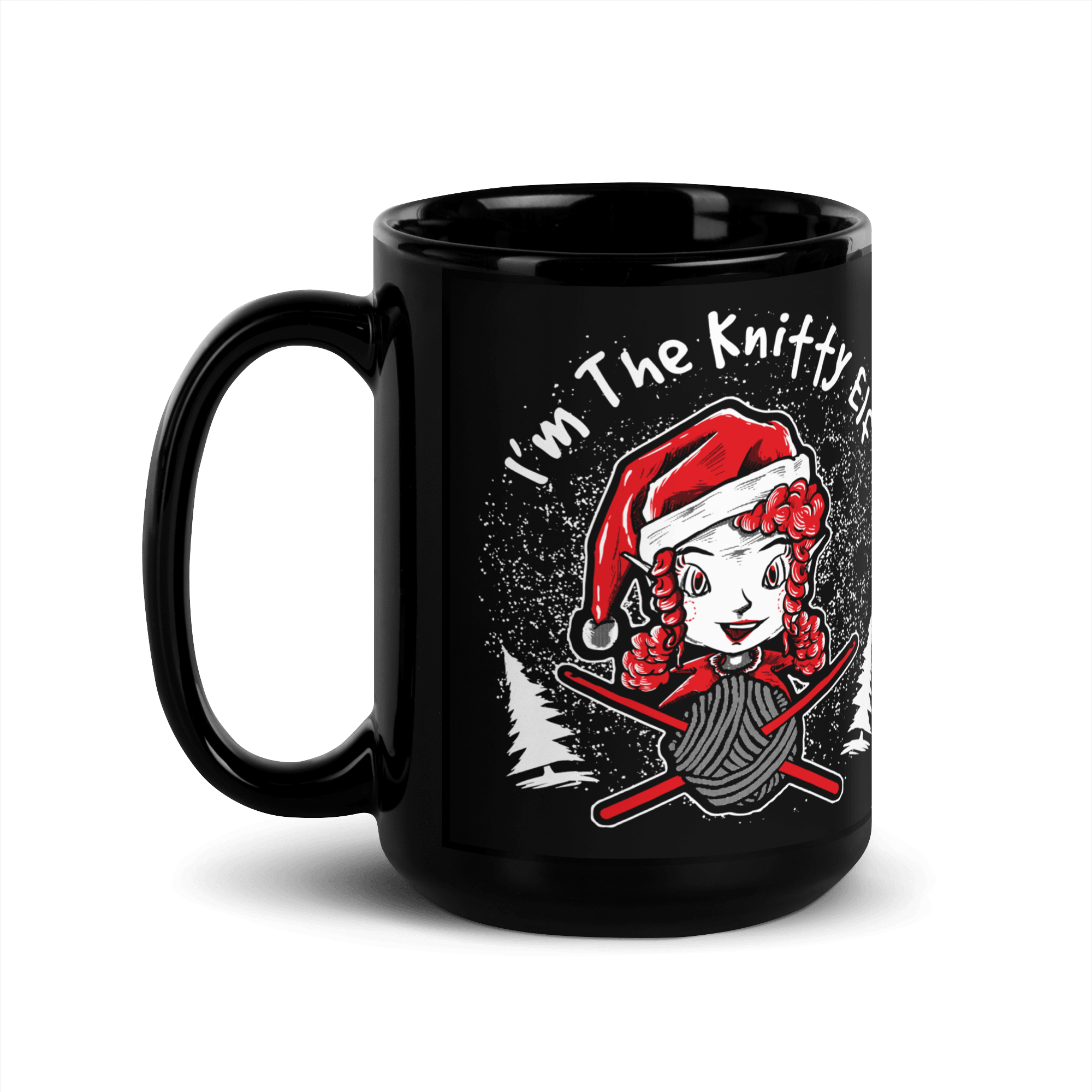 Knitty Elf Glossy Mug - L & M Kee, LLC