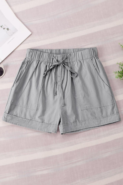 Gray Strive Pocketed Tencel Shorts - L & M Kee, LLC