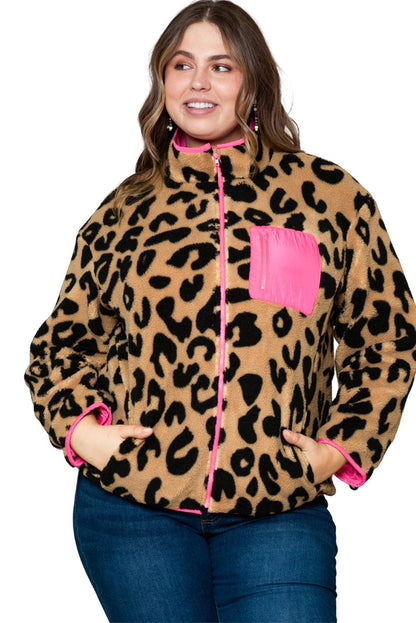 Multicolour Aztec Fleece Patchwork Snap Button Jacket - L & M Kee, LLC