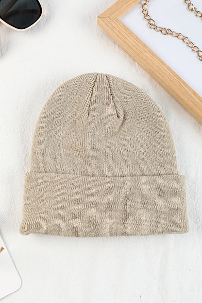 White Smiley Face Eaveless Beanie Hats