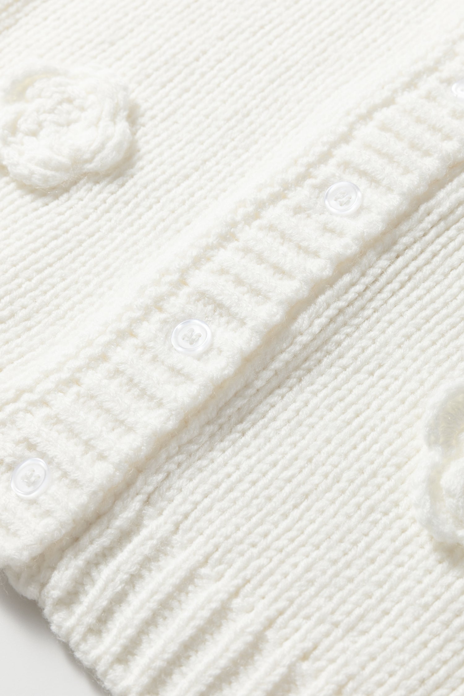 White 3D Flower Spaghetti Straps Sweater Vest