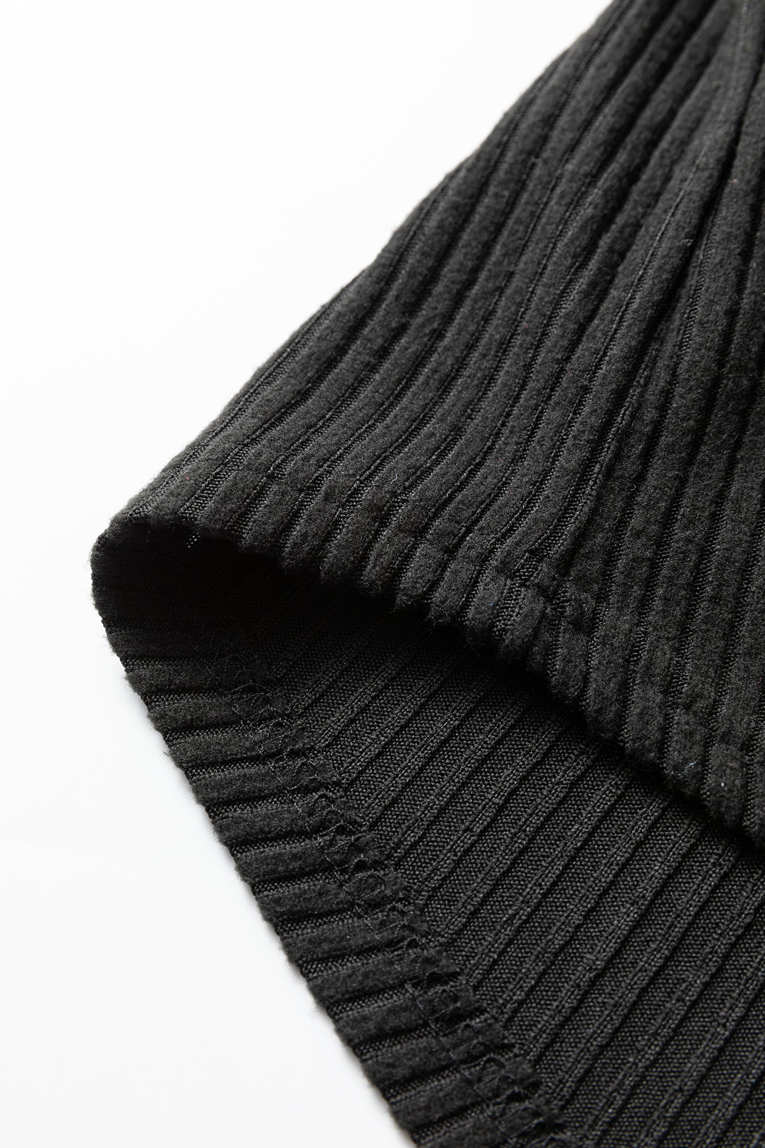 Black Ribbed Notched Neck Knit Long Sleeve Leggings Two Pieces Lounge Set