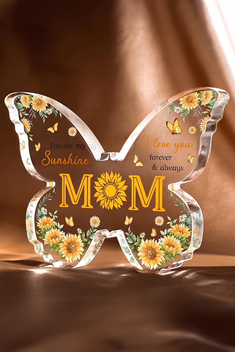 Ginger Mothers Day Butterfly Acrylic Decorative Plaque Gift - L & M Kee, LLC