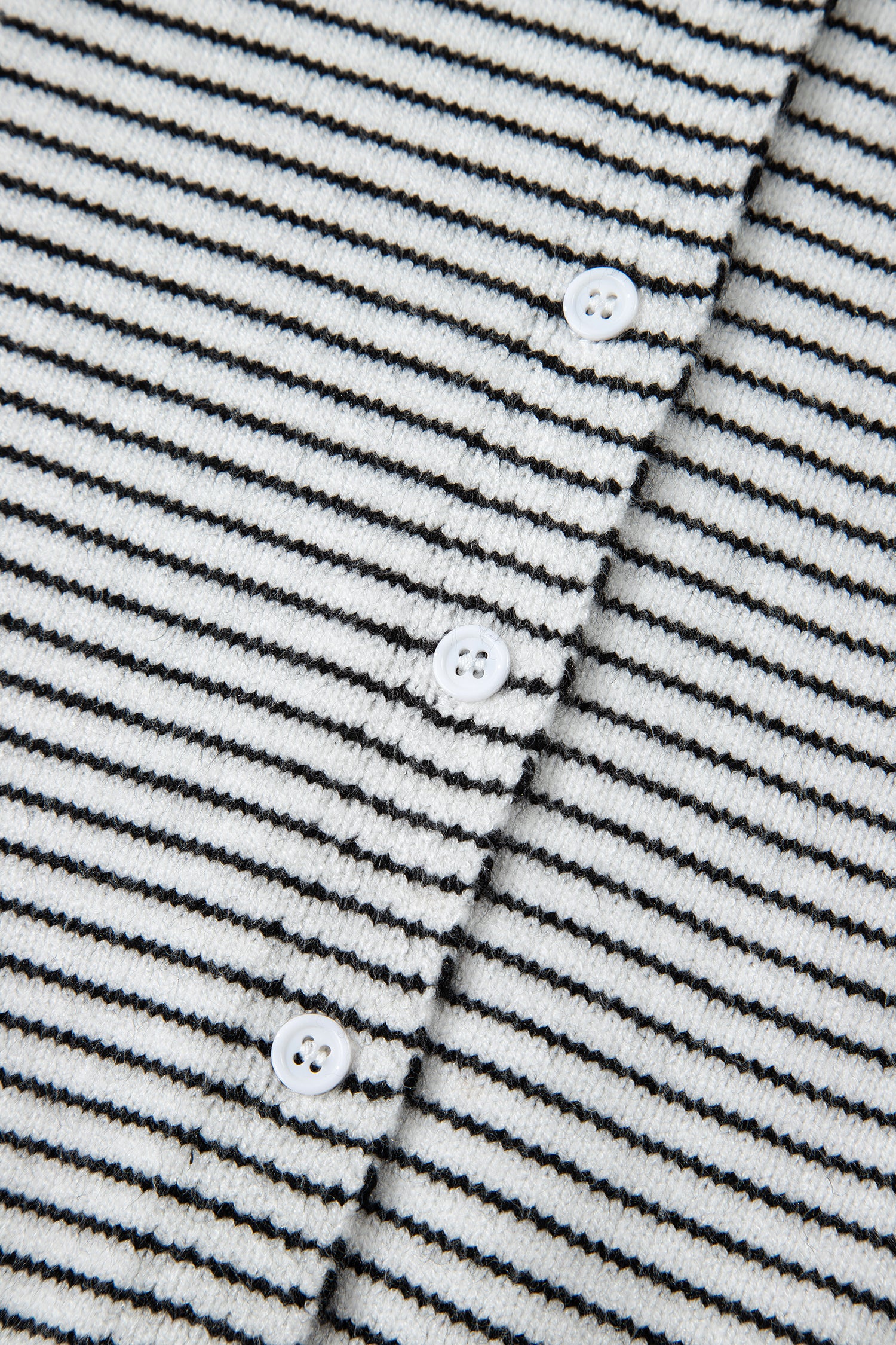 Black Stripe Contrast Trim Cap Sleeve Button Down Casual Cardigan