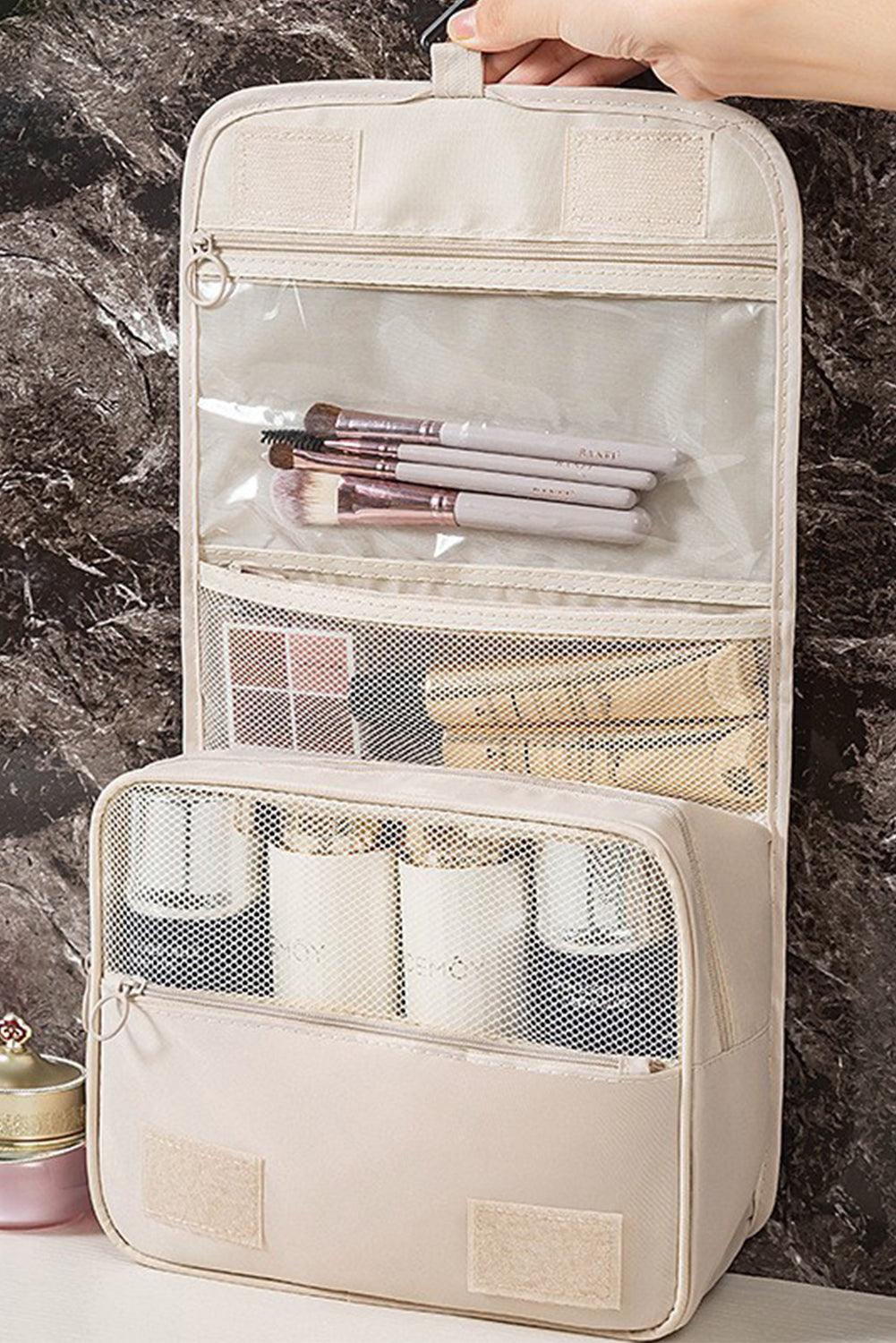 Apricot Multi-functional Make Up Organizer Travel Toiletry Bag - L & M Kee, LLC