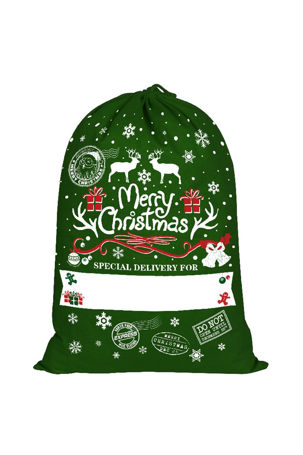 Dark Green Special Delivery For Merry Christmas Gift Bag 50*68cm - L & M Kee, LLC