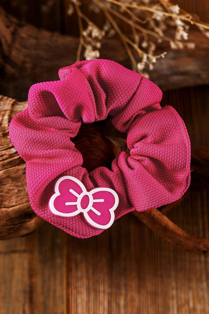 Rose Red Bow Decor Cloth Scrunchie - L & M Kee, LLC