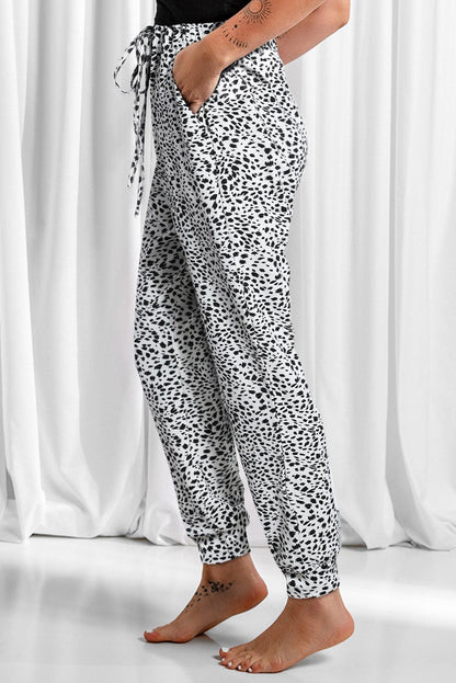 Animal Spots Drawstring Lounge Jogger Pants - L & M Kee, LLC