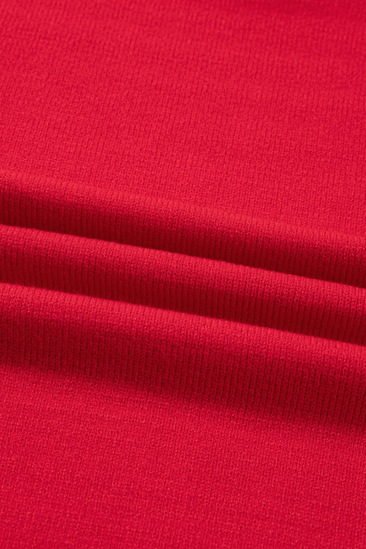 Fiery Red YEEHAW Embroidered Letter Loose Short Sleeve Sweater