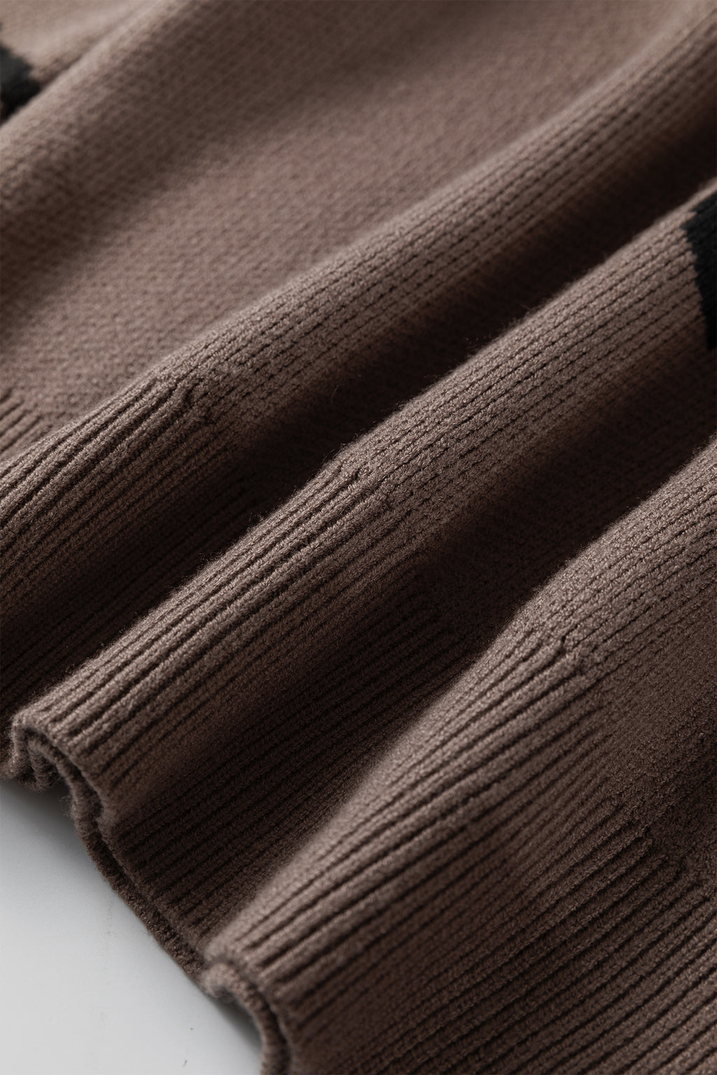 Camel Asymmetric Leopard Print Detail Drop Shoulder Sweater