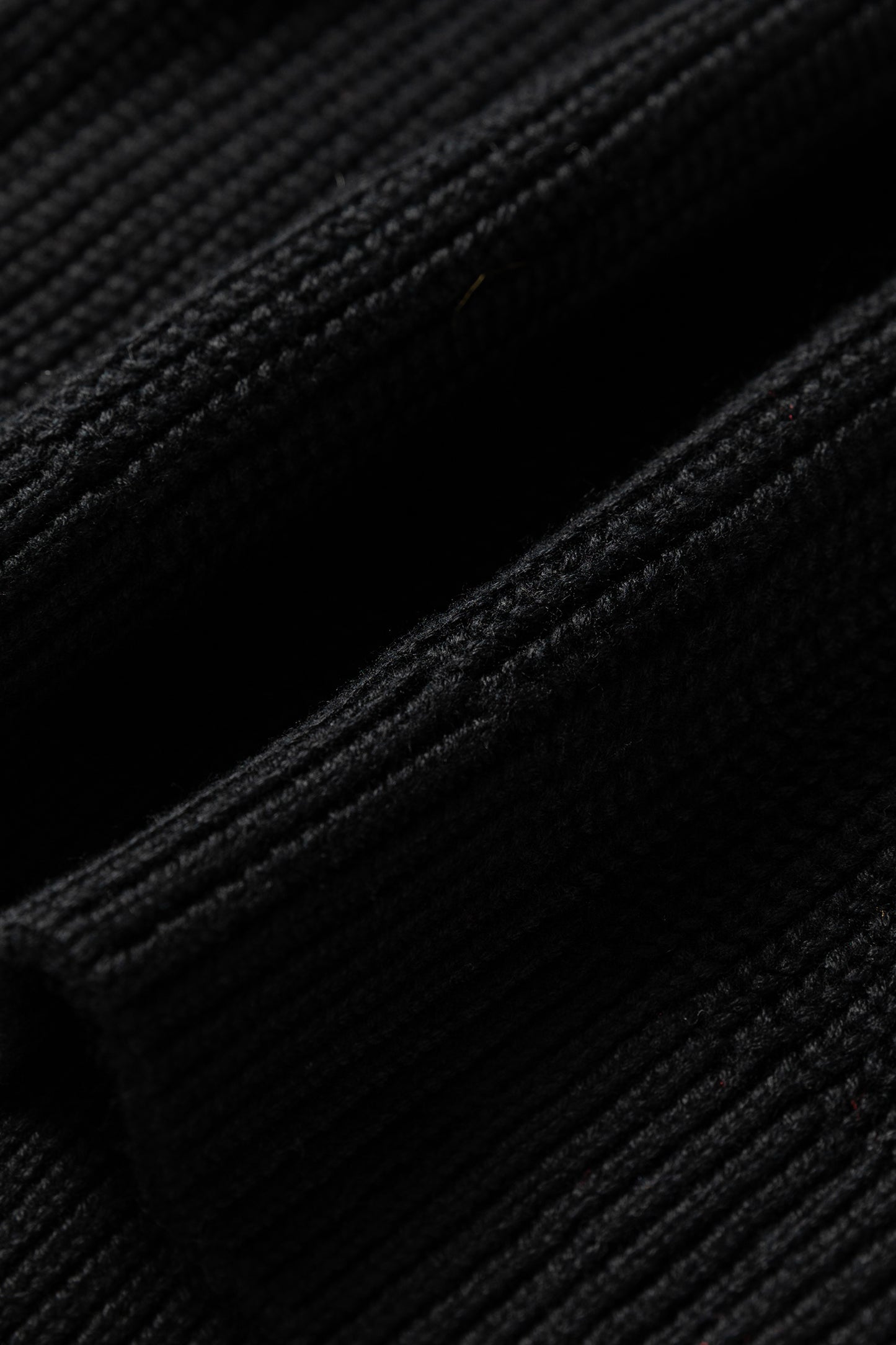 Black Contrast Striped Trim V Neck Drop Shoulder Sweater