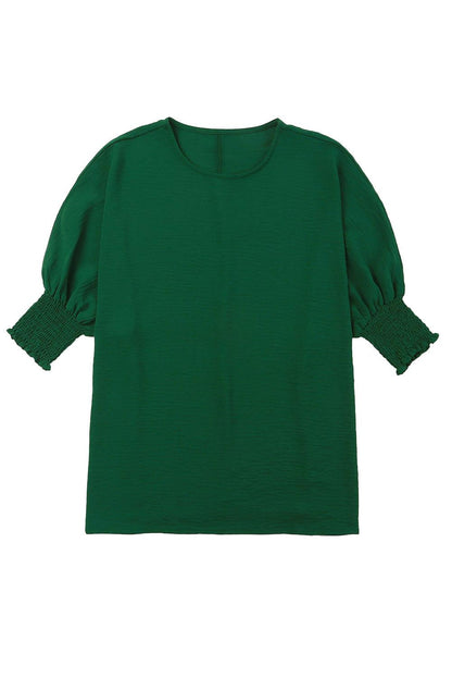 Smocked Wrist Shift Top - L & M Kee, LLC