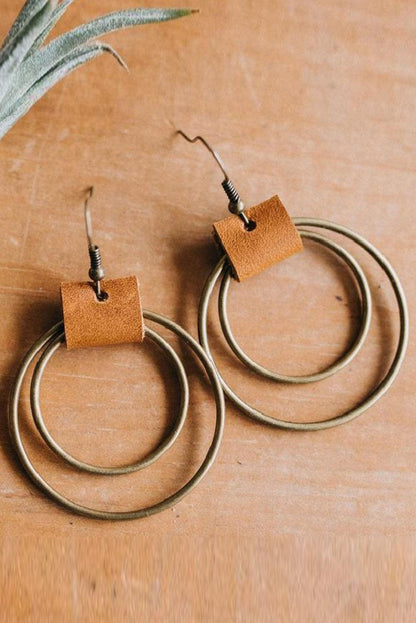 Gold Vintage Hoop Hook Earrings - L & M Kee, LLC