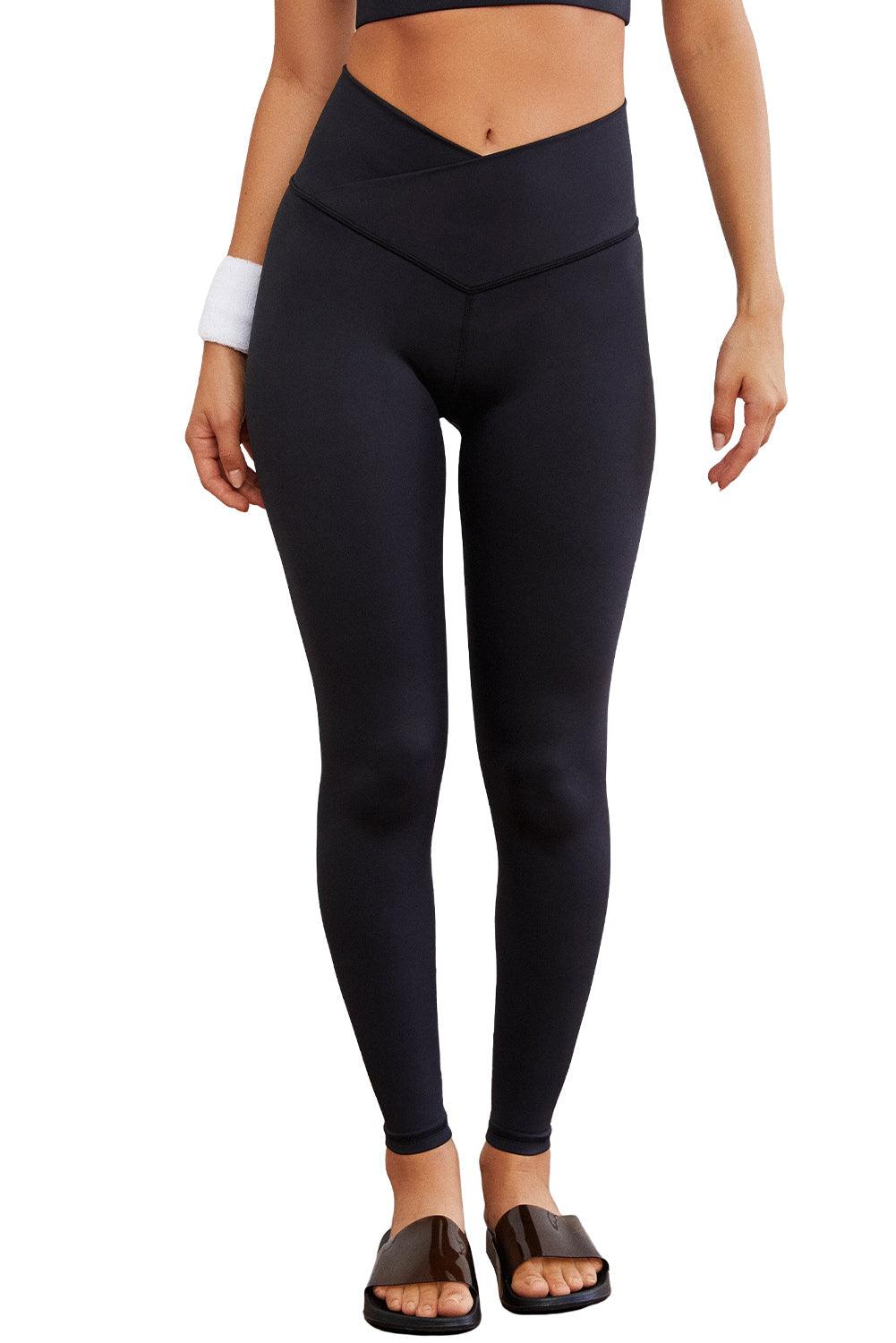 Black Arched Waist Seamless Active Leggings - L & M Kee, LLC