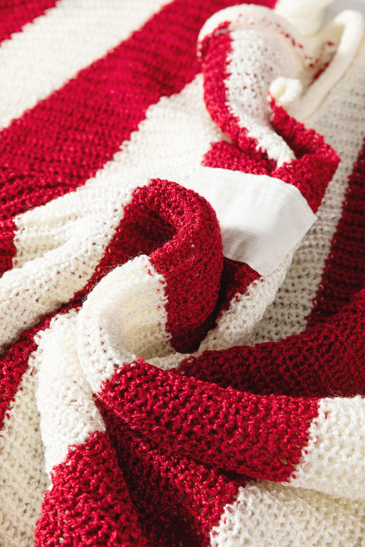 Brown Stripe Colorblock V Neck Bracelet Sleeve Sweater