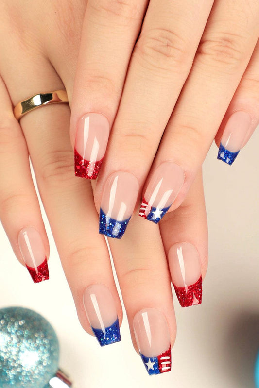 Red Fourth of July Nail Sticker Set