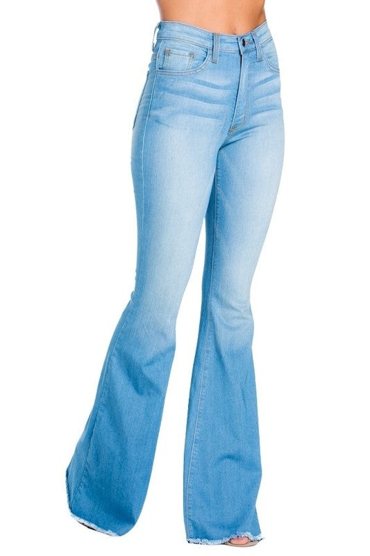 Logan Bell Bottom Jean in Light Wash - Inseam 30