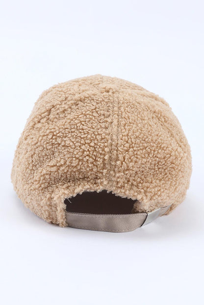 Parchment Sherpa Teddy Baseball Cap - L & M Kee, LLC