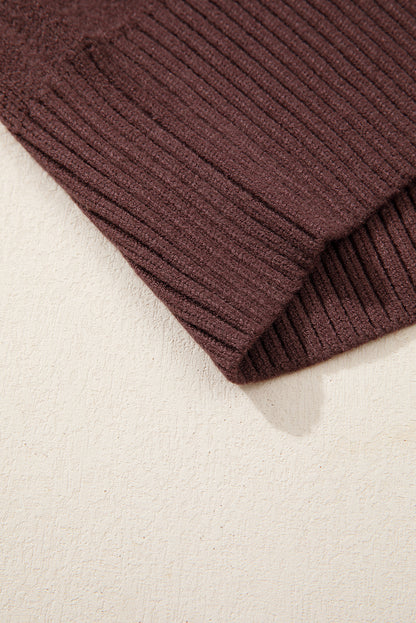 Brown Cowgirl Fashion Print Casual Sweater