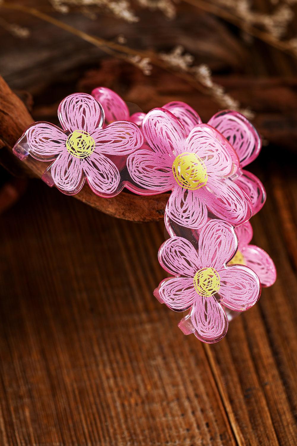 Pink Sweet Flower Claw Hairpin - L & M Kee, LLC