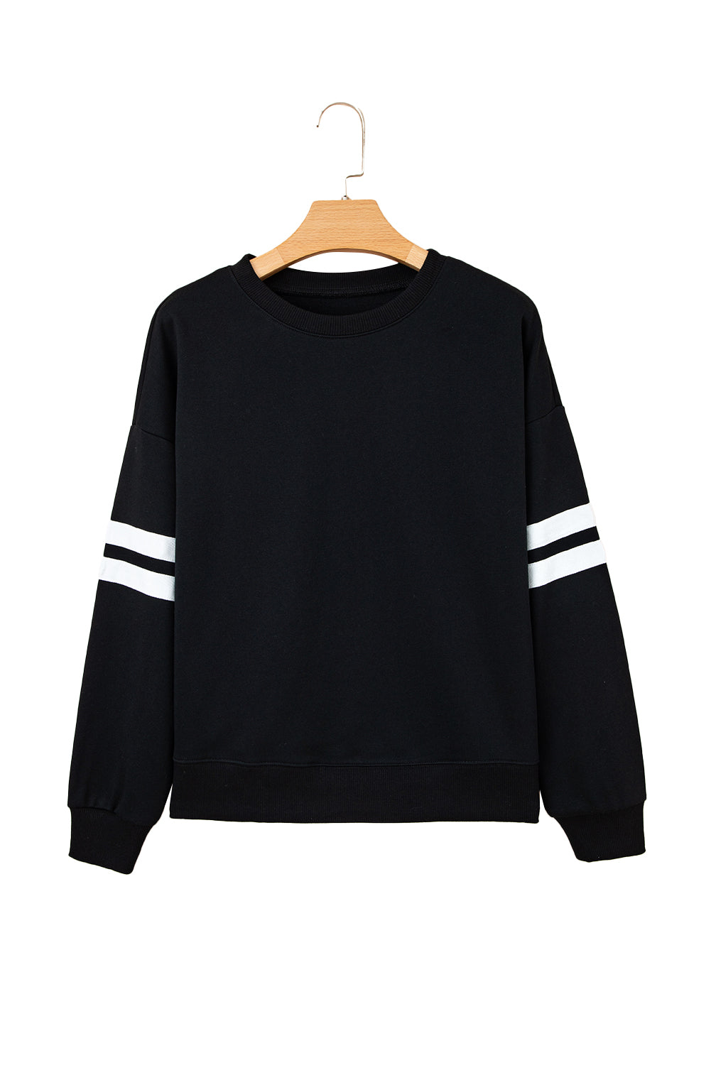 Evergreen Varsity Striped Detail Drop Shoulder Oversized Sweatshirt