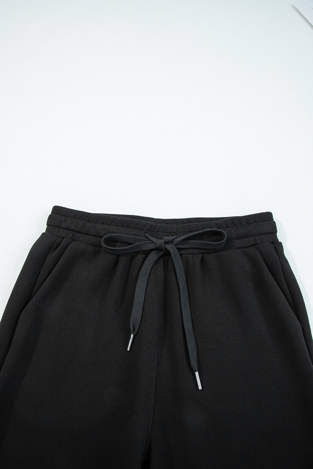 Light Grey Zip Collar Long Sleeve Top Drawstring Pants Set