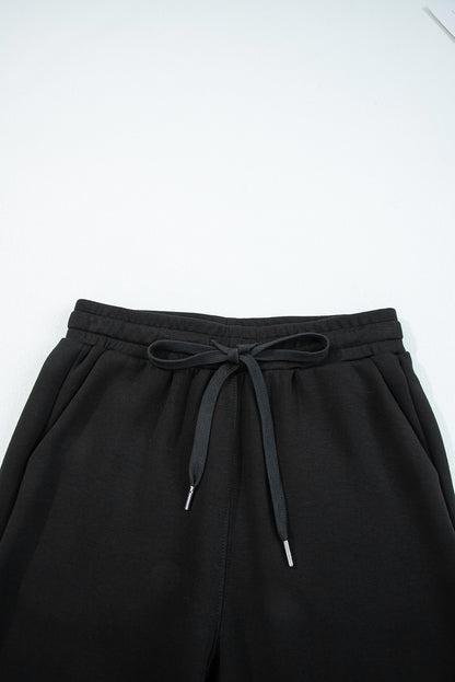 Light Grey Zip Collar Long Sleeve Top Drawstring Pants Set