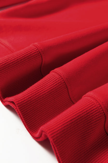 Light Grey Varsity Striped Detail Crew Neck Plus Sweatshirt