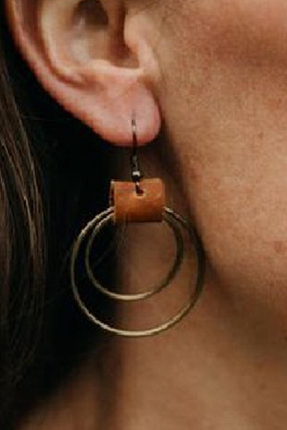 Gold Vintage Hoop Hook Earrings - L & M Kee, LLC