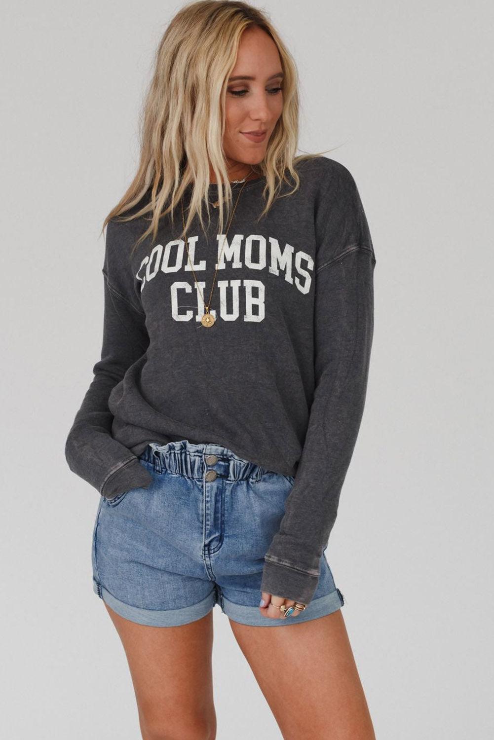 COOL MOMS CLUB Drop Shoulder Sweatshirt - L & M Kee, LLC