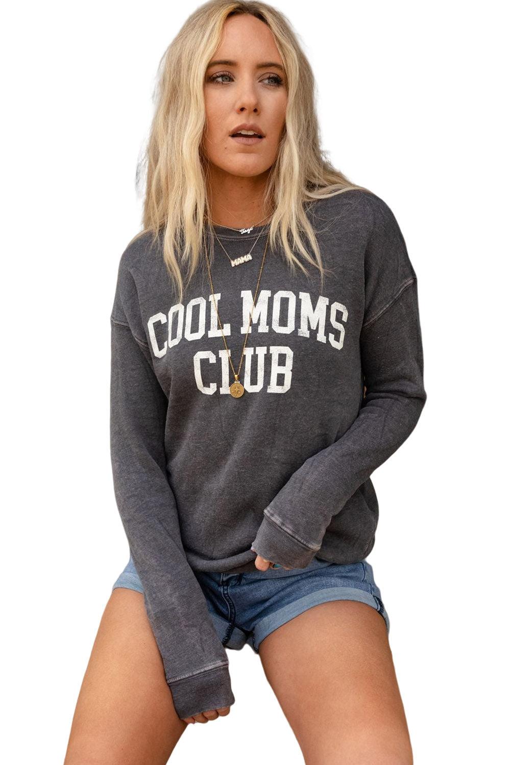 COOL MOMS CLUB Drop Shoulder Sweatshirt - L & M Kee, LLC