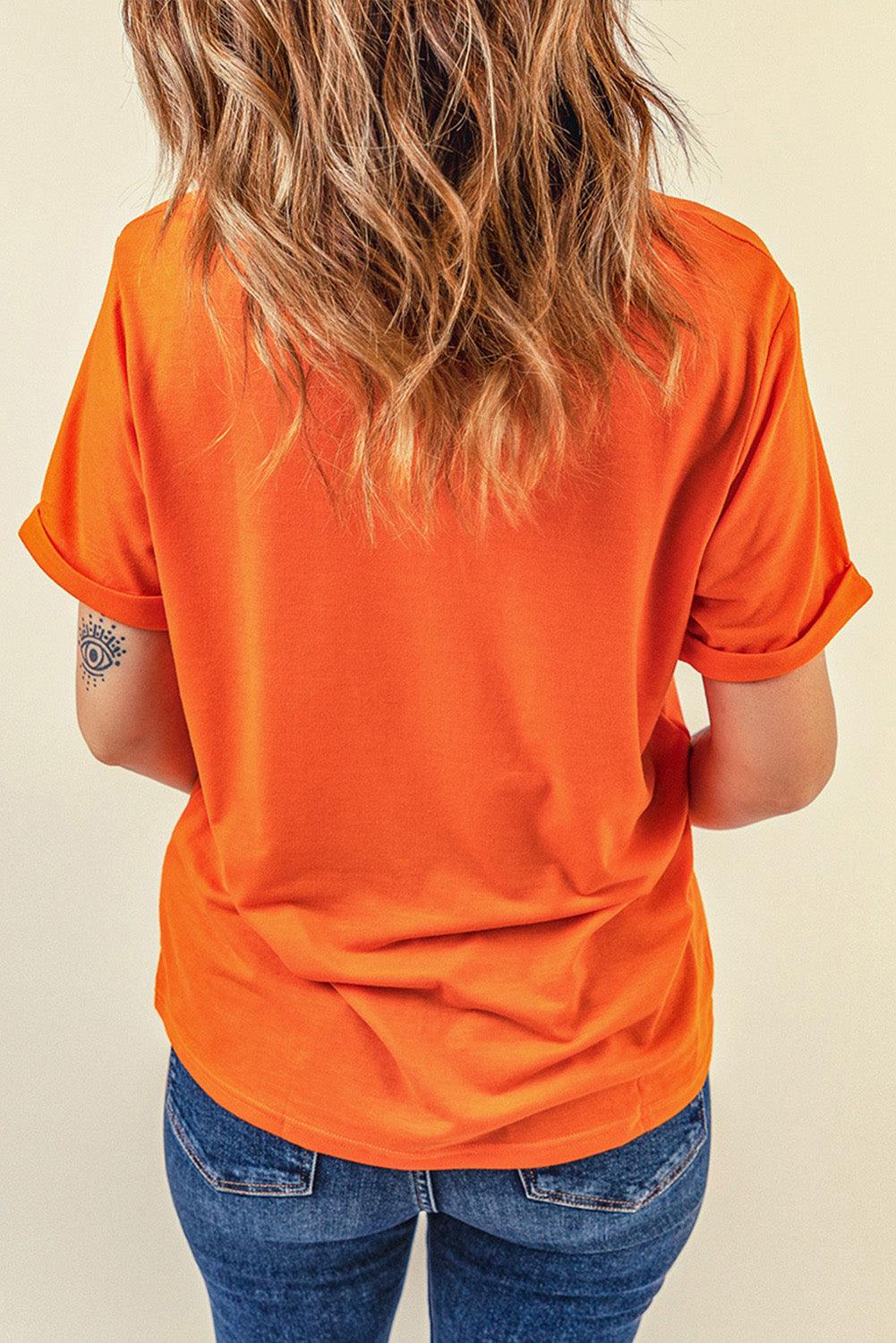 Orange PUMPKIN SPICE & Jesus Christ Graphic T-shirt - L & M Kee, LLC