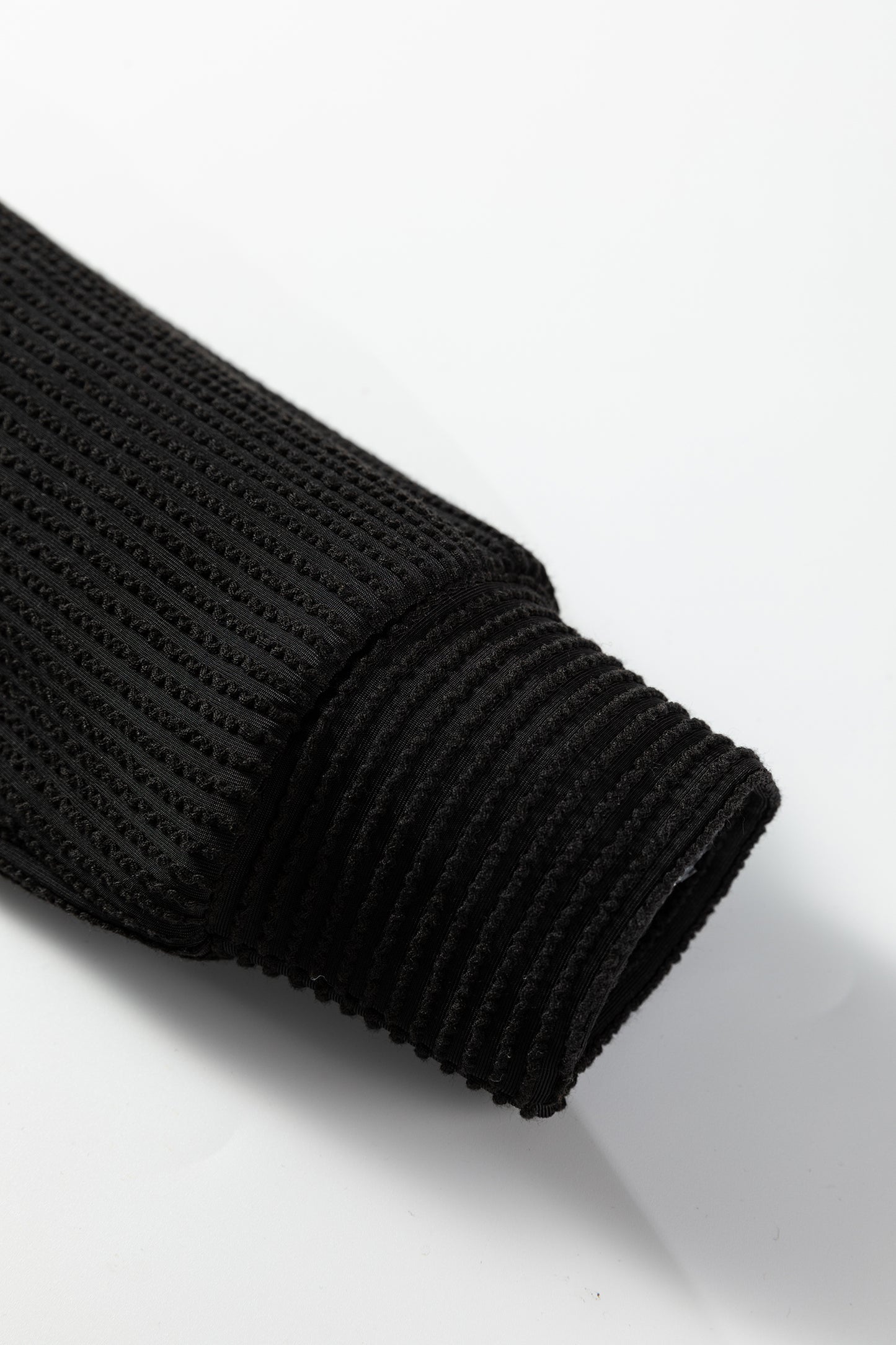 Racing Red Twisted Rib Outlined Merry Letter Graphic Loose Long Sleeve Top