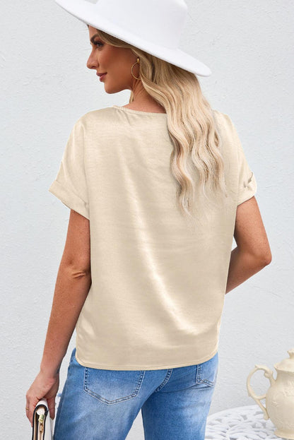 Solid Color Short Sleeve T Shirt