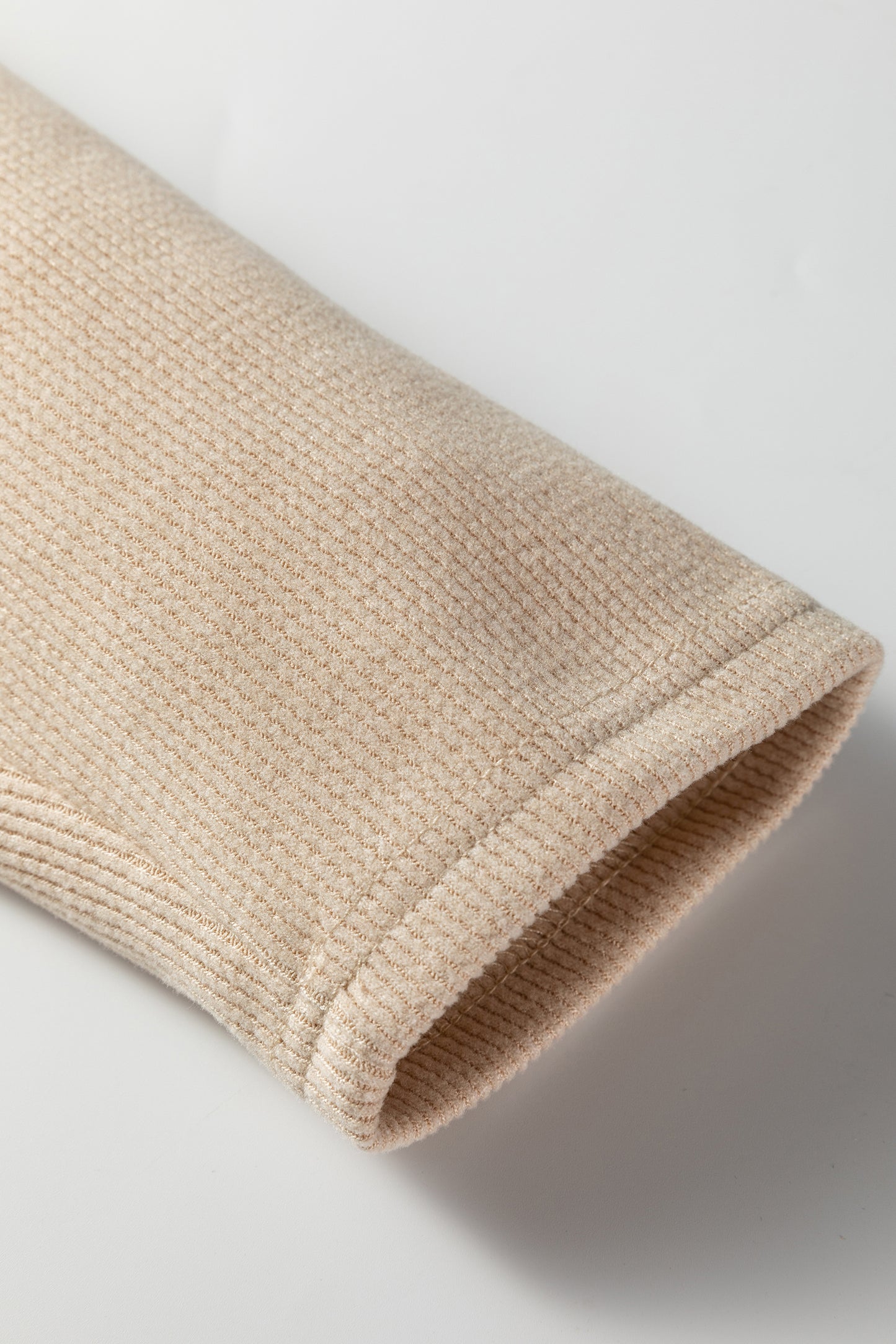 Parchment Thermal Textured Leopard Drawstring Baggy Hoodie