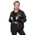 Heart Mom Leather Bomber Jacket