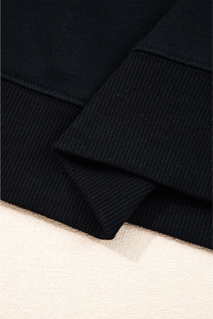 Evergreen Varsity Striped Detail Drop Shoulder Oversized Sweatshirt