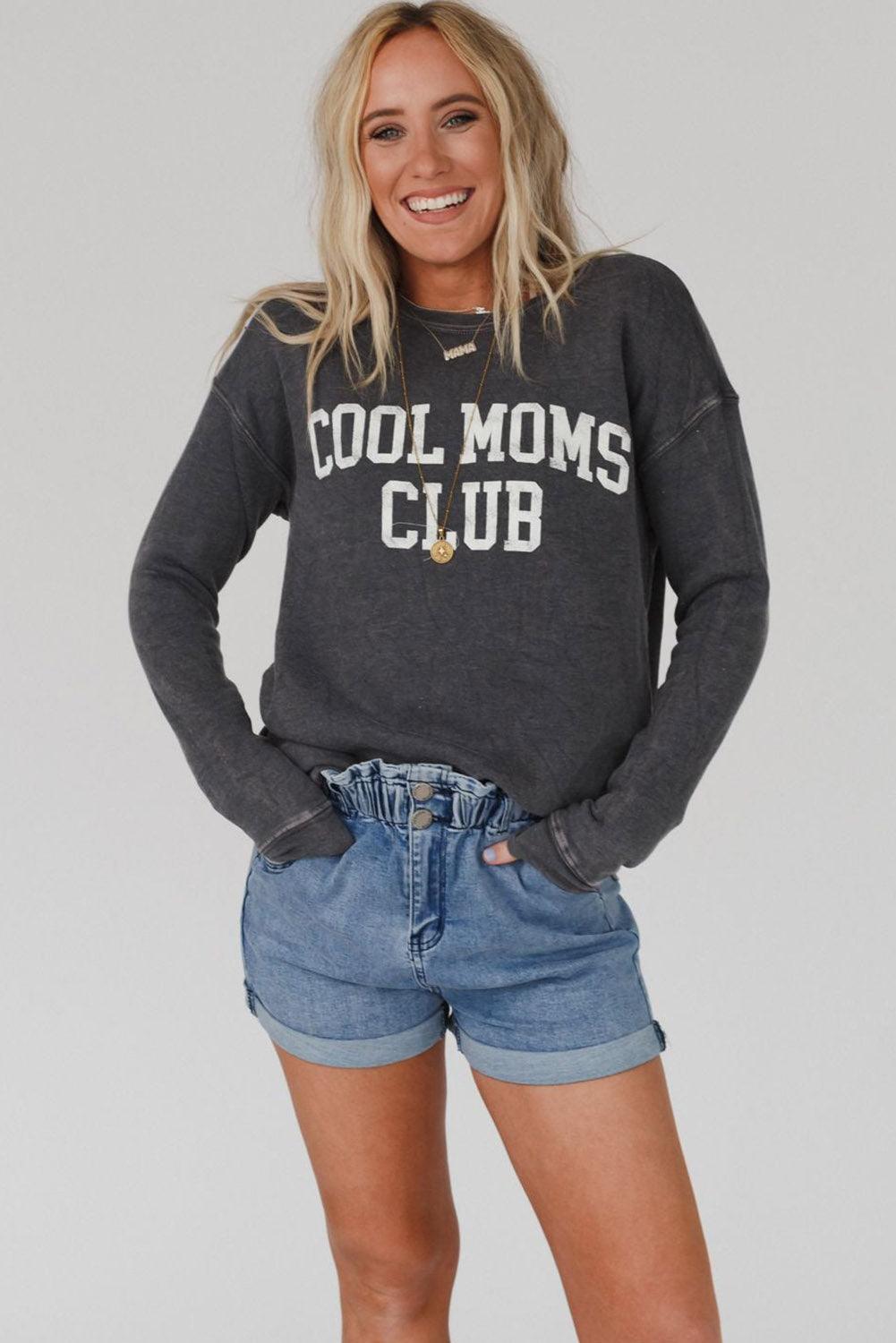 COOL MOMS CLUB Drop Shoulder Sweatshirt - L & M Kee, LLC